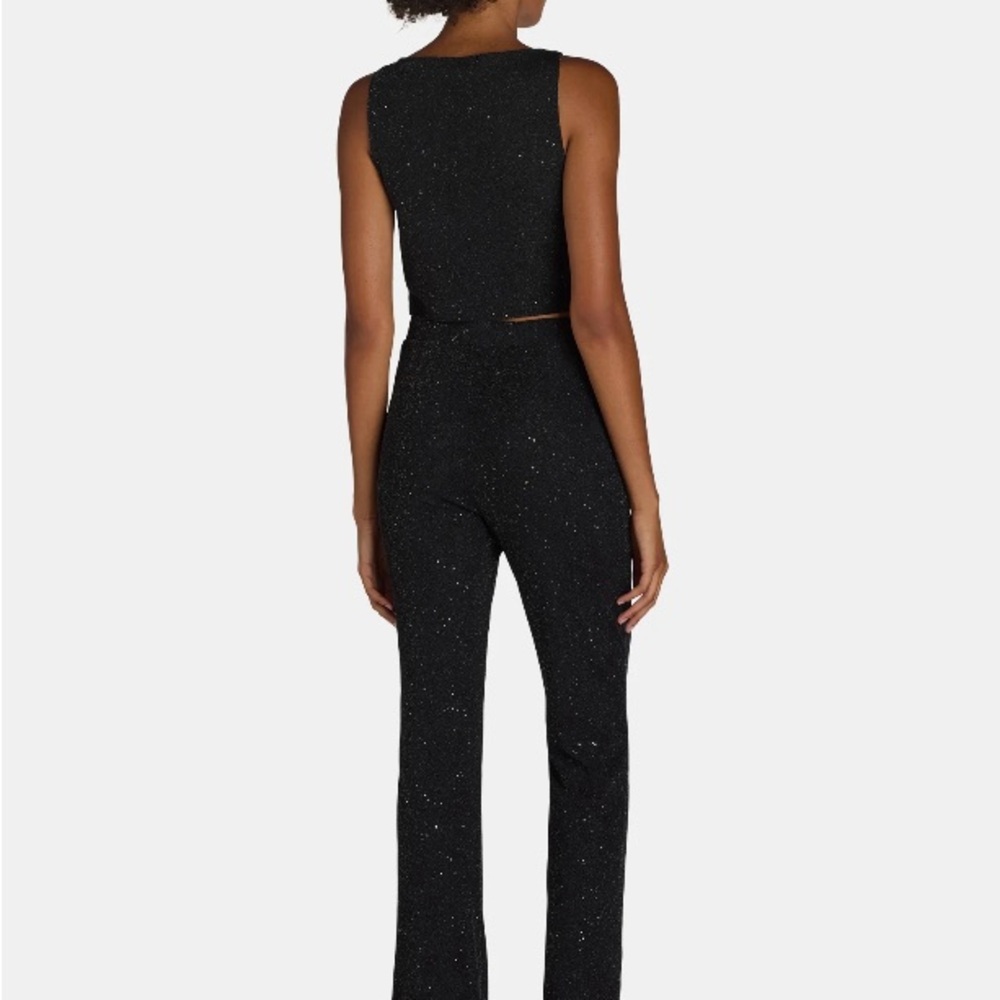 Madden NYC Women’s Sparkle Tank Top & Flare Pants Set, 2-Piece, Size Medium - Picture 2 of 4